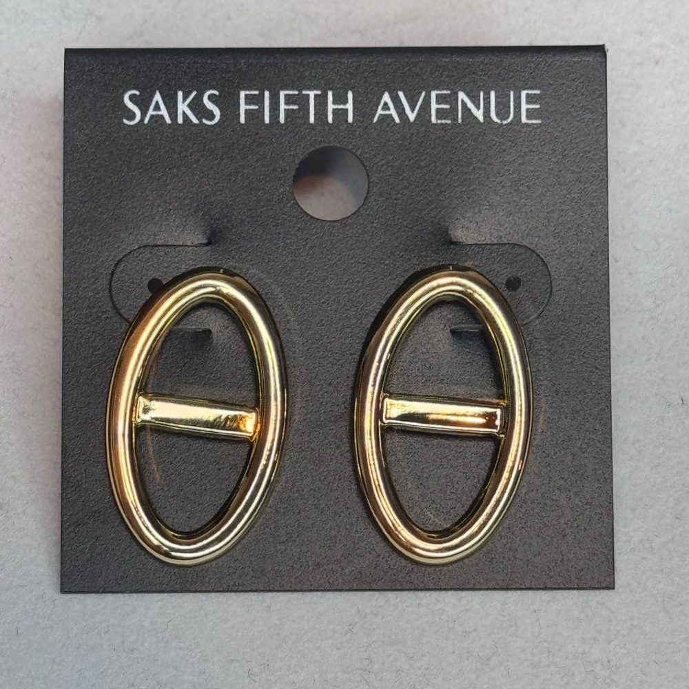 Saks Fifth Ave Gold Tone Post Earrings